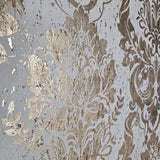 CB22205 Ivory beige cream gold metallic natural cork textured Victorian damask Wallpaper
