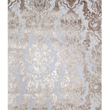 CB22205 Ivory beige cream gold metallic natural cork textured Victorian damask Wallpaper