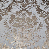 CB22205 Ivory beige cream gold metallic natural cork textured Victorian damask Wallpaper