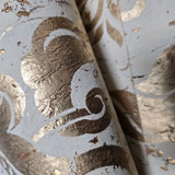 CB22205 Ivory beige cream gold metallic natural cork textured Victorian damask Wallpaper