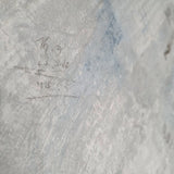 CB40402 Teal Blue gray Faux worn out distressed industrial weathered concrete wallpaper
