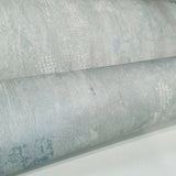 CB40402 Teal Blue gray Faux worn out distressed industrial weathered concrete wallpaper
