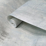 CB40402 Teal Blue gray Faux worn out distressed industrial weathered concrete wallpaper
