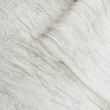 CB40500 Faux crushed silk crinkled fabric modern wallpaper bone light gray off white 3D
