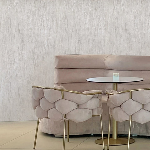 CB40501 Faux crushed silk crinkled fabric wallpaper taupe pearl cream wallcoverings 3D
