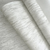 CB40504 Faux crushed silk crinkled fabric slightly light gray off white modern wallpaper
