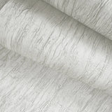 CB40504 Faux crushed silk crinkled fabric slightly light gray off white modern wallpaper
