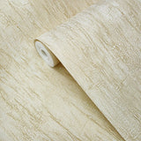 CB40505 Faux crushed silk crinkled fabric wallpaper Ivory gold metallic wallcoverings 3D
