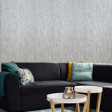 CB40508 Faux crushed silk crinkled fabric wallpaper taupe tan gray wallcoverings roll 3D
