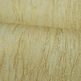 CB40515 Faux crushed silk crinkled fabric wallpaper yellow gold metallic wallcovering 3D
