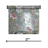 CB54400 Silver foil metallic pink blossom branches flowers blooming peonies wallpaper 3D
