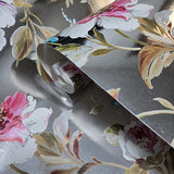 CB54400 Silver foil metallic pink blossom branches flowers blooming peonies wallpaper 3D
