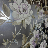 CB54404 Silver foil metallic purple blossom branches flowers blooming peonies wallpaper
