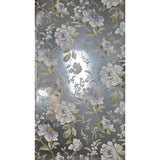 CB54404 Silver foil metallic purple blossom branches flowers blooming peonies wallpaper
