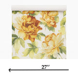 CB90003 Floral orange green off white large peony flowers botanical blooms Wallpaper 3D
