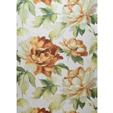 CB90003 Floral orange green off white large peony flowers botanical blooms Wallpaper 3D
