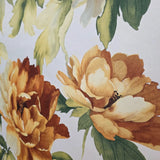 CB90003 Floral orange green off white large peony flowers botanical blooms Wallpaper 3D

