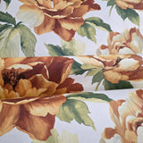 CB90003 Floral orange green off white large peony flowers botanical blooms Wallpaper 3D
