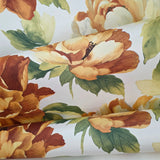 CB90003 Floral orange green off white large peony flowers botanical blooms Wallpaper 3D
