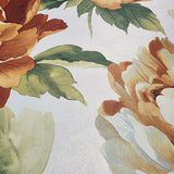 CB90003 Floral orange green off white large peony flowers botanical blooms Wallpaper 3D
