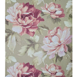 CB90005 Floral brass gold metallic pink large peony flowers botanical blooms Wallpaper
