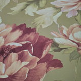 CB90005 Floral brass gold metallic pink large peony flowers botanical blooms Wallpaper
