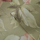 CB90005 Floral brass gold metallic pink large peony flowers botanical blooms Wallpaper

