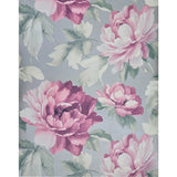 CB90009 Floral silver metallic pink large peony flowers focal botanical blooms Wallpaper
