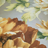 CB90013 Floral yellow green brown silver large peony flowers botanical blooms Wallpaper
