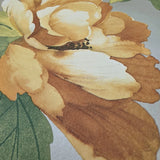 CB90013 Floral yellow green brown silver large peony flowers botanical blooms Wallpaper
