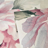 CB90019 Floral off white green pink large peony flowers focal botanical blooms Wallpaper
