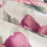 CB90019 Floral off white green pink large peony flowers focal botanical blooms Wallpaper

