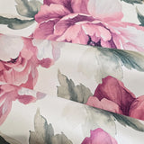 CB90019 Floral off white green pink large peony flowers focal botanical blooms Wallpaper
