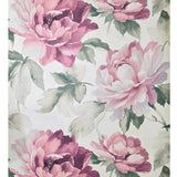 CB90019 Floral off white green pink large peony flowers focal botanical blooms Wallpaper
