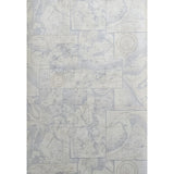 CC51802 Beige blue Cream nautical Coastal vintage Marine map collage design wallpaper 3D
