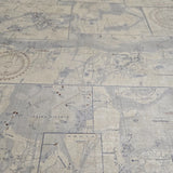 CC51802 Beige blue Cream nautical Coastal vintage Marine map collage design wallpaper 3D
