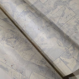 CC51802 Beige blue Cream nautical Coastal vintage Marine map collage design wallpaper 3D
