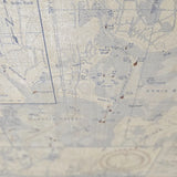 CC51802 Beige blue Cream nautical Coastal vintage Marine map collage design wallpaper 3D
