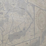 CC51802 Beige blue Cream nautical Coastal vintage Marine map collage design wallpaper 3D
