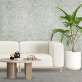 CC51802 Beige blue Cream nautical Coastal vintage Marine map collage design wallpaper 3D
