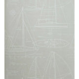 CC51902 Beige Cream nautical blueprint sailing boat coastal Marine drawings wallpaper 3D
