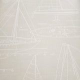 CC51902 Beige Cream nautical blueprint sailing boat coastal Marine drawings wallpaper 3D
