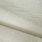 CC51902 Beige Cream nautical blueprint sailing boat coastal Marine drawings wallpaper 3D
