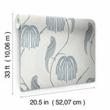 CH1435 Blaise Blue Gray Wallpaper