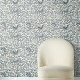 CH1441 Fontaine Blue Gray Wallpaper 