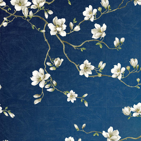 CH30102 Moonlace Magnolia Night Sky Wallpaper