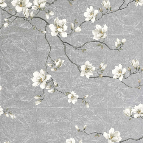 CH30118 Moonlace Magnolia Stone Wallpaper