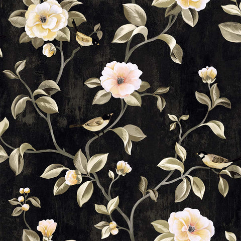 CH30800 Arang Floral Trail Lacquer Wallpaper