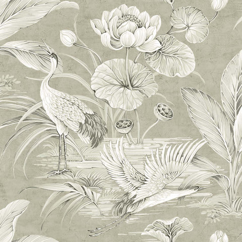 CH30908 Tsuru Bird Mica Wallpaper