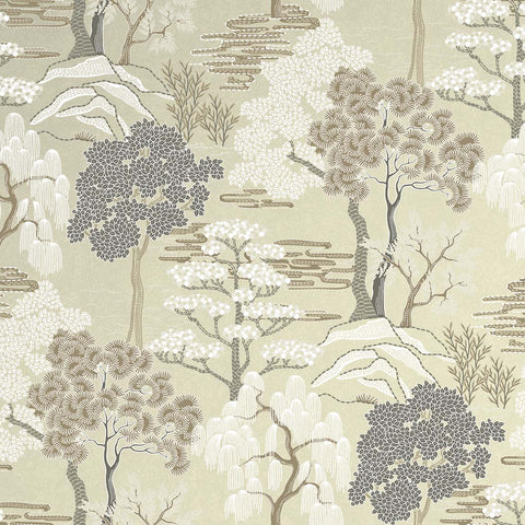 CH31007 Mori Trees Macademia Wallpaper